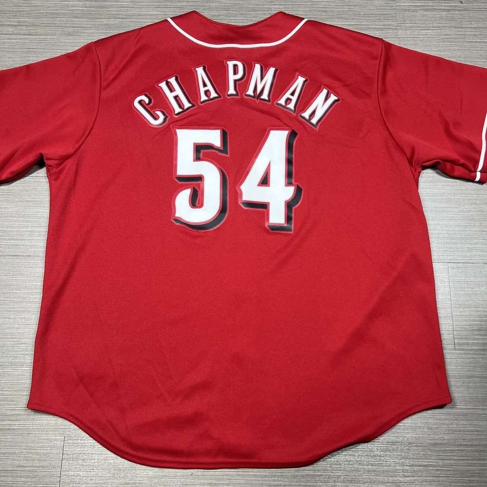 Majestic MLB Authentic Baseball Jersey Cincinnati Reds Chapman Mens 2XL USA Made
